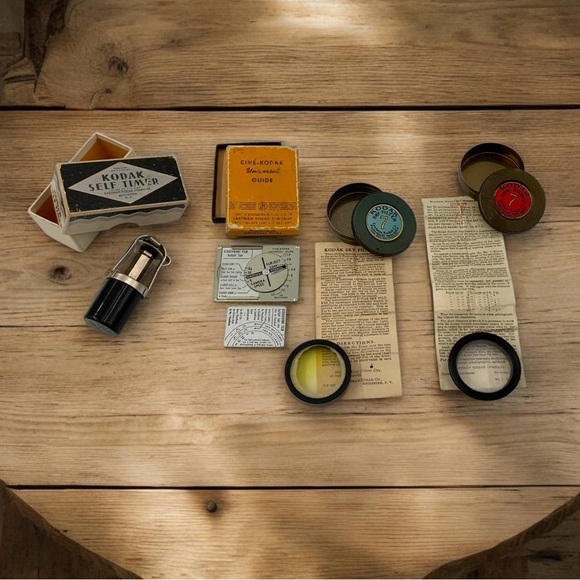 Kodak Other - Lot Of Vintage Eastman Kodak Camera Accessories, Timer, Universal Guide, Lenses